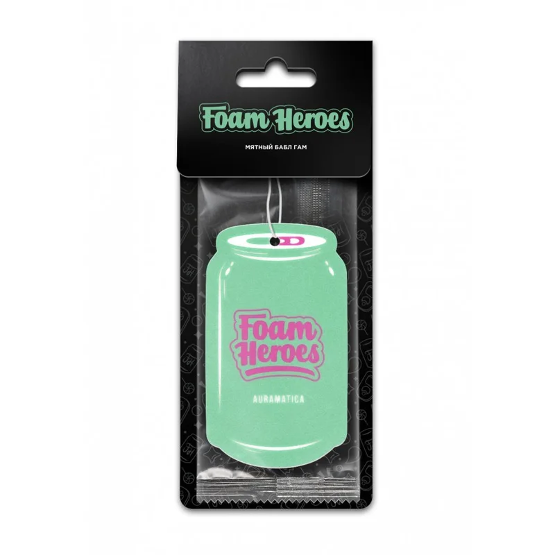 Foam Heroes Auramatica Мятный баблгам - подвесной картонный ароматизатор - 1