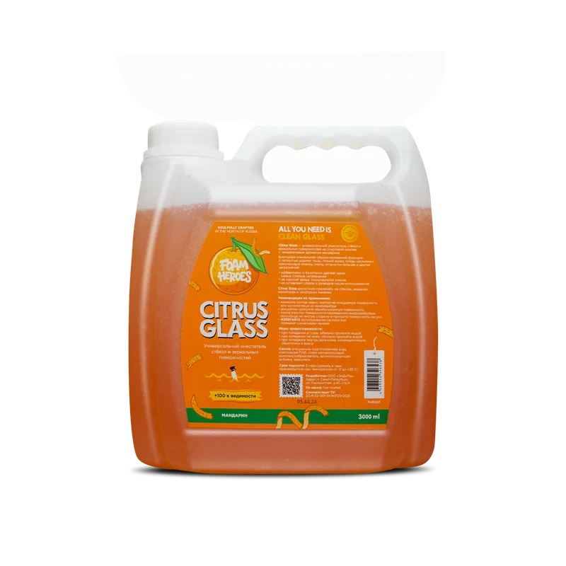 Foam Heroes Citrus Glass Универсальный очиститель стекол, 3л - 1