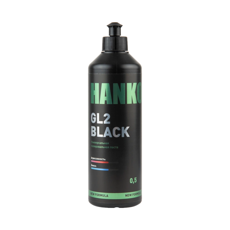 HANKO GL2 Black New Formula - полировальная паста черного цвета, 500 гр - 1