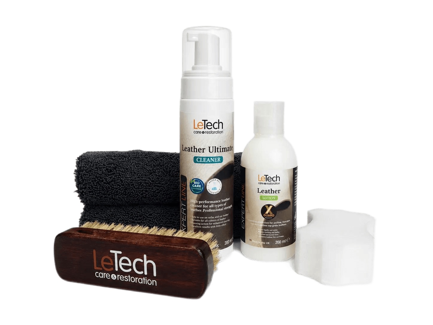 LeTech Leather Care Combo - набор для чистки и ухода за галантереей и обувью (без коробки), 200 мл - 2