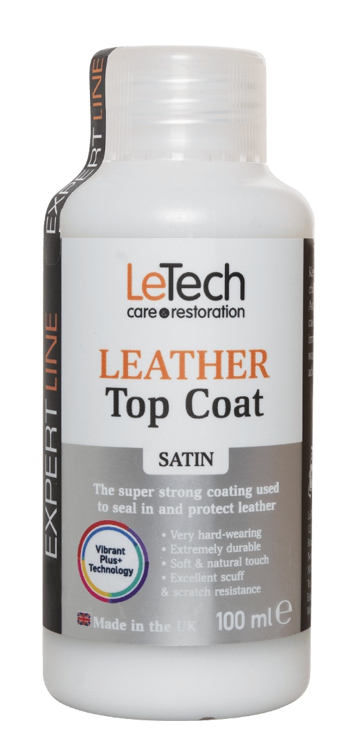 LeTech Leather Top Coat Satin - сатиновый лак для кожи, 100 мл - 4