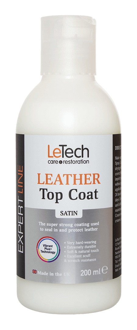LeTech Leather Top Coat Satin - сатиновый лак для кожи, 200 мл - 2