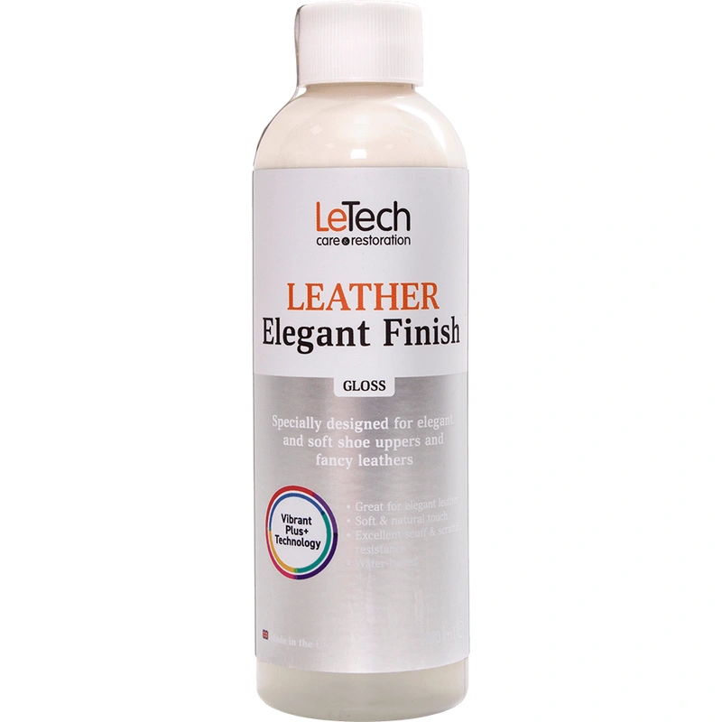 LeTech Leather Elegant Finish Gloss - защитное финишное покрытие для мягких кож, 200 мл - 1