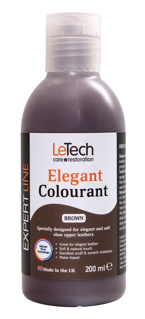 LeTech Elegant Colourant Red Oxide - краска для мягкой и галантерейной кожи, оксидный красный, 200 мл - 2