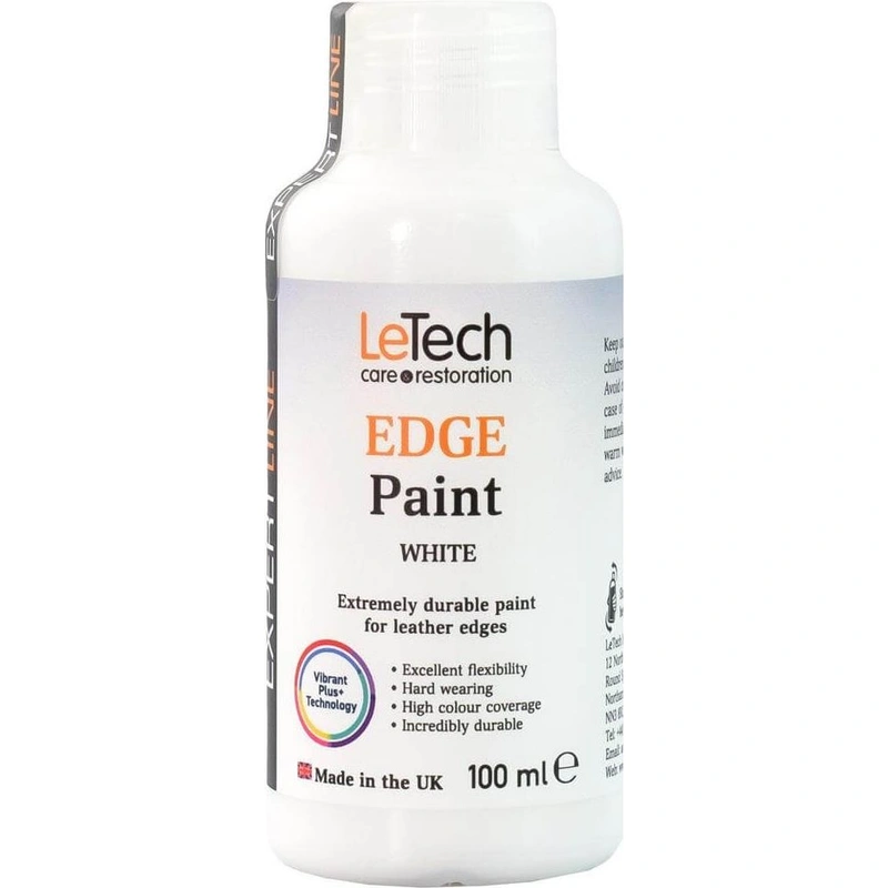 LeTech Leather Edge Paint White - краска для уреза кожи, белый, 50 мл - 1