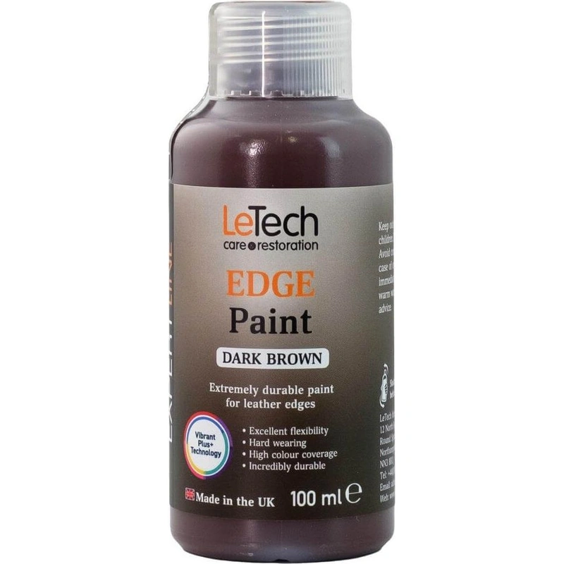 LeTech Leather Edge Paint Dark Brown - краска для уреза кожи, темно-коричневый, 200 мл - 1