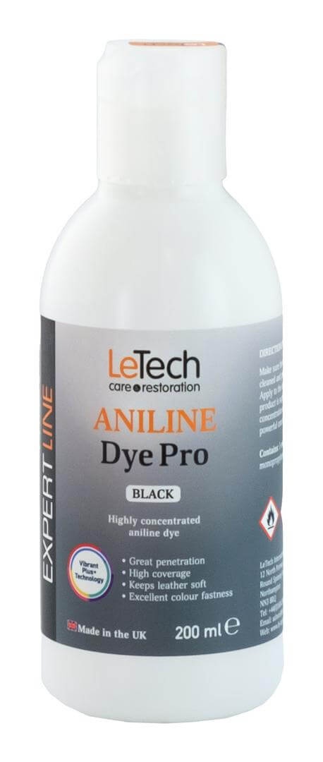 LeTech Leather Aniline Dye Pro Black - проникающая краска для кожи, черный, 1 л - 2