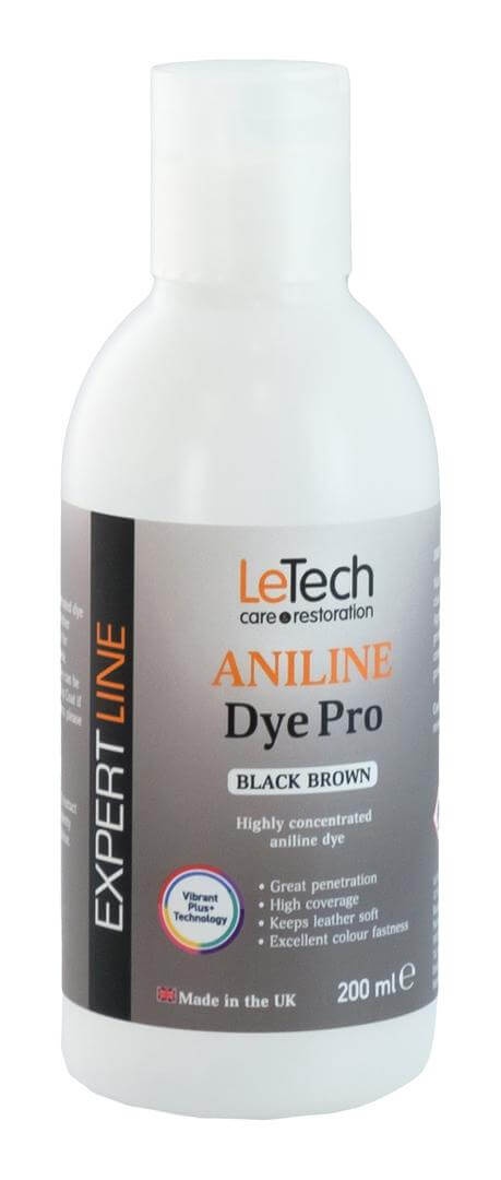LeTech Leather Aniline Dye Pro Black Brown - проникающая краска для кожи, черно-коричневый, 1 л - 2