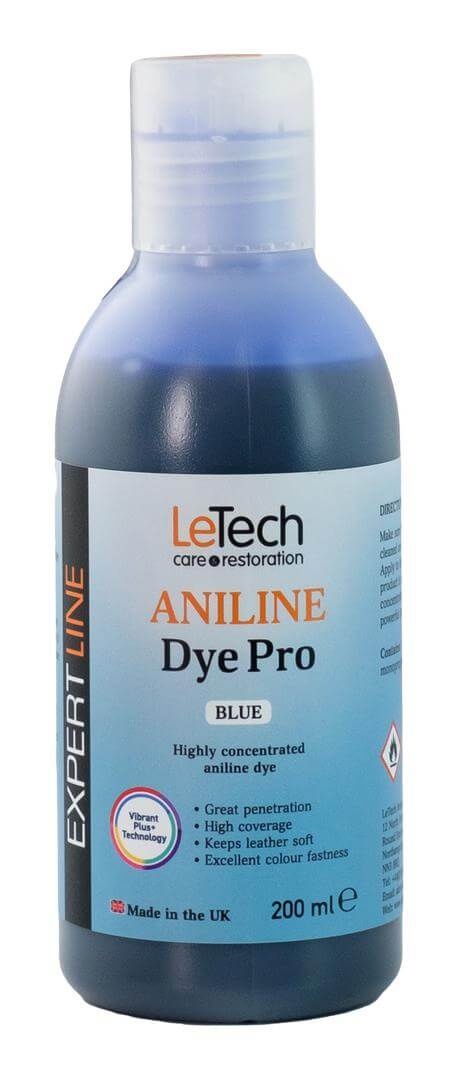 LeTech Leather Aniline Dye Pro Blue - проникающая краска для кожи, синий, 1 л - 2