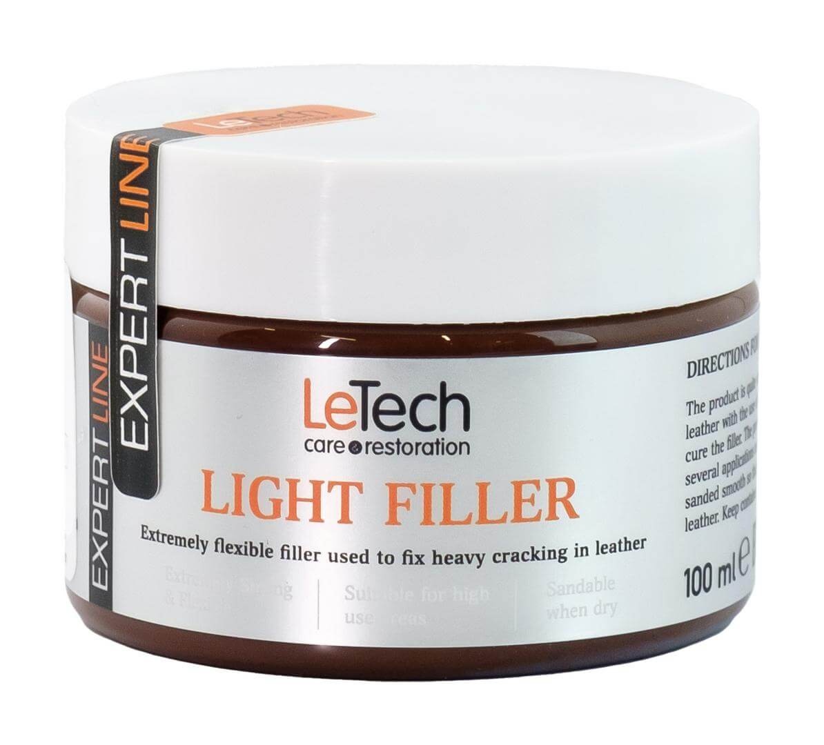 LeTech Leather Light Filler Red - жидкая кожа для ремонта, красный, 100 мл - 3