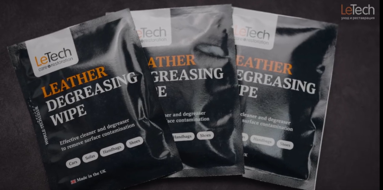 LeTech Leather Degreasing Wipe - обезжиривающая салфетка для кожи, 100 шт - 3