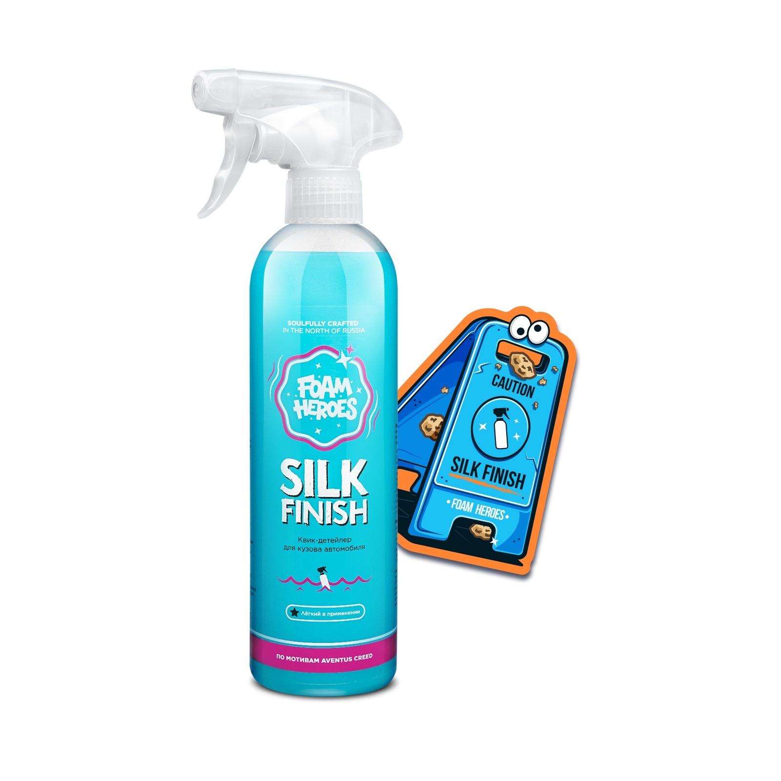 Foam Heroes Silk Finish - квик-детейлер для экстерьера по мотивам Aventus, 500 мл - 2