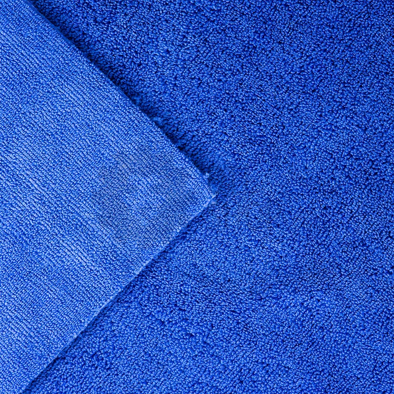 Dry Monster Deutsch Microfiber - двусторонняя микрофибровая салфетка без оверлока, темно-синия, 420 гр/м, 40х40 см - 2