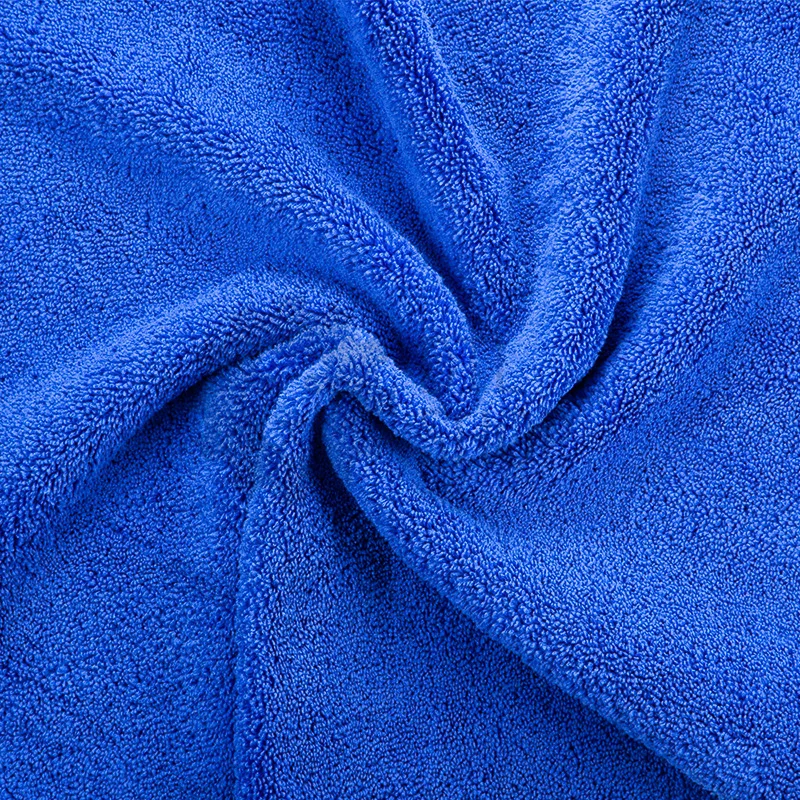 Dry Monster Deutsch Microfiber - двусторонняя микрофибровая салфетка без оверлока, темно-синия, 420 гр/м, 40х40 см - 3