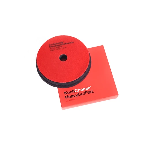 Koch Chemie Heavy Cut Pad - Полировальный круг поролоновый твердый, красный, 126 мм - 1