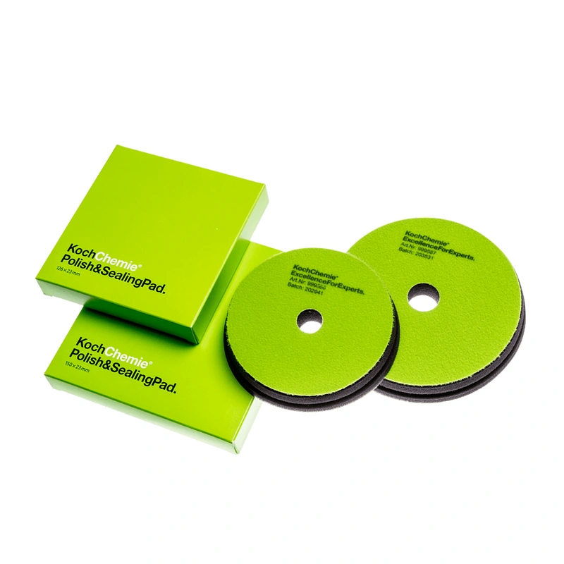 Koch Chemie Polish & Sealing Pad - Полировальный диск поролоновый супермягкий, зеленый, 150 мм - 1