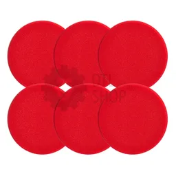 Sonax Полировочный диск поролоновый, твердый, красный, 80 мм, 6 шт.