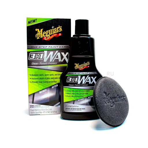 Meguiar's 3-in-1 Wax - Воск 3 в 1 (с аппликатором), 473 мл - 1
