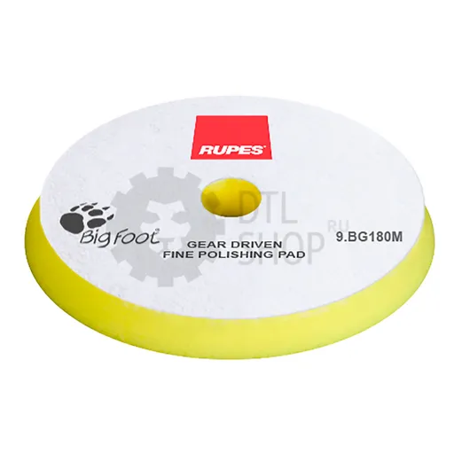 RUPES MILLE FINE - Полировальный диск поролоновый мягкий, тонкий, 150/165 мм, желтый - 1