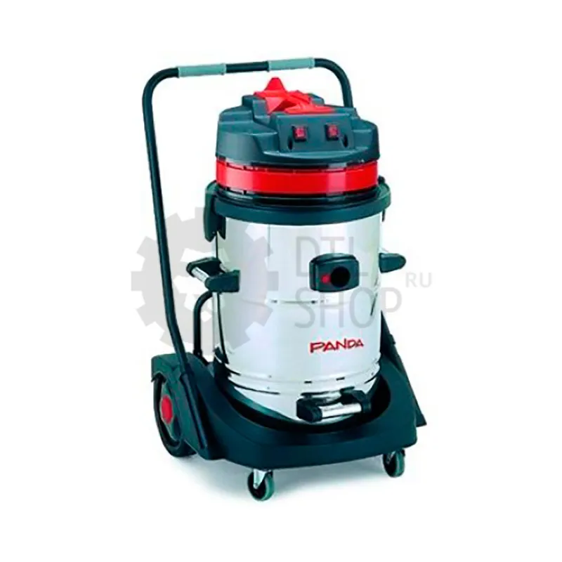 Portotecnica PANDA 623 INOX - Пылесос (пылеводосос) на тележке, две турбины, 2.6 кВт, 78 л - 1