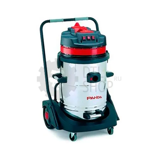 Portotecnica PANDA 633 INOX - Пылесос (пылеводосос) на тележке, три турбины, 3.45 кВт, 78 л, - 1