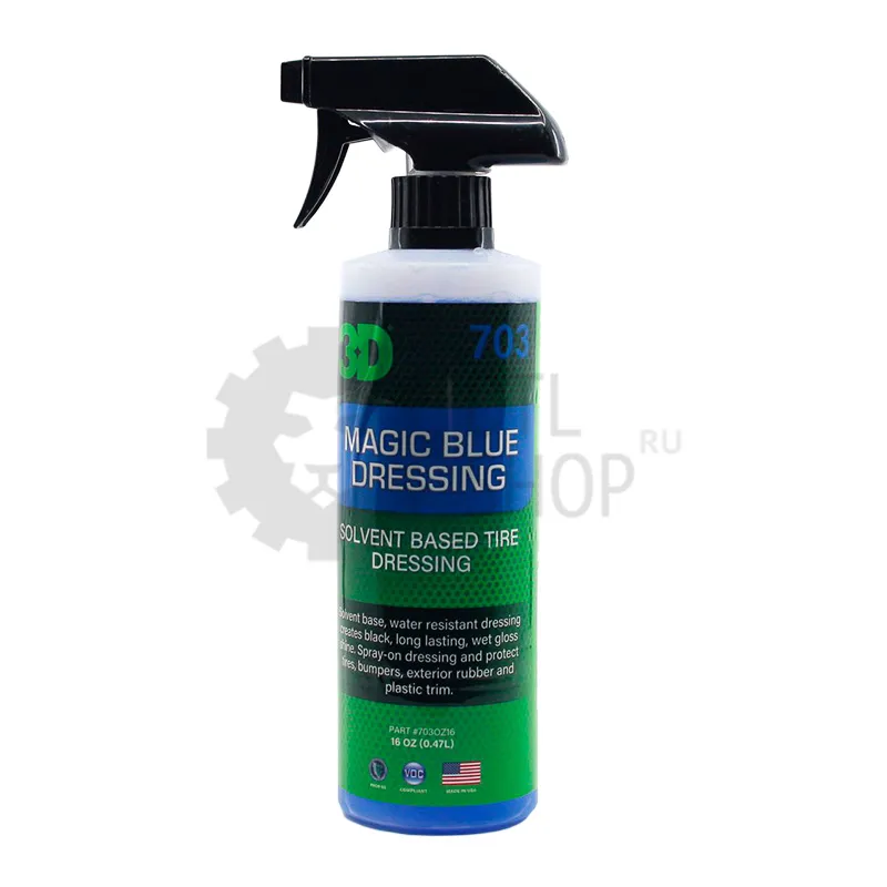 3D Magic Blue - Средство для чернения шин, 473 мл - 1
