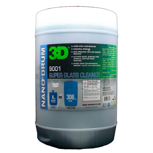 3D Super Glass Cleaner - Очиститель для стёкол (супер концентрат), 22.71 л - 1