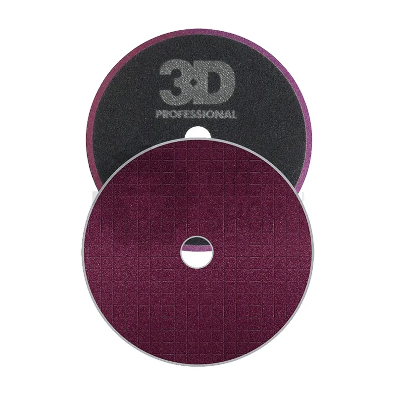 3D Dark Purple Spider Cutting Pad - Полировальный круг поролоновый, режущий, бордовый, 165 мм - 1