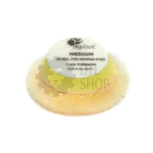 RUPES Полировальный диск мех мягкий, желтый, липучка, 30/45 мм - 1