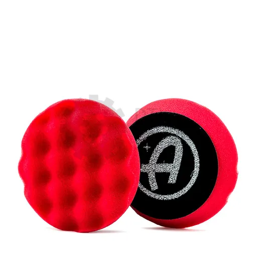 Adam's Polishes 4'' Read Foam Pad - Полировальный диск рифленый, ультра-мягкий, красный, 80/100мм. - 1