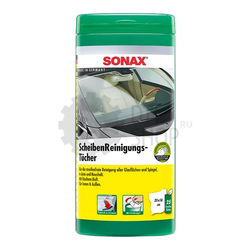 Sonax Glass cleaning wipes - Салфетки для очистки стекол в тубе - 1