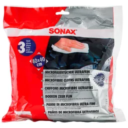 Sonax Microbibre Cloth Super Fine - Набор микрофибровых салфеток, 3 шт/уп