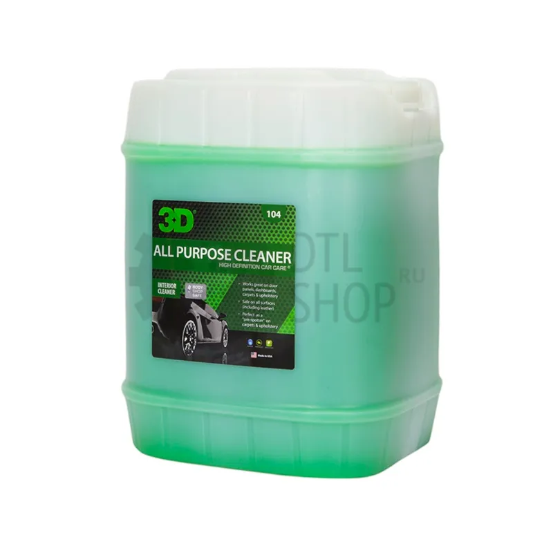 3D All Purpose Cleaner - Биоразлагаемый очиститель для всех типов поверхностей салона и кузова, 18.93 л - 1