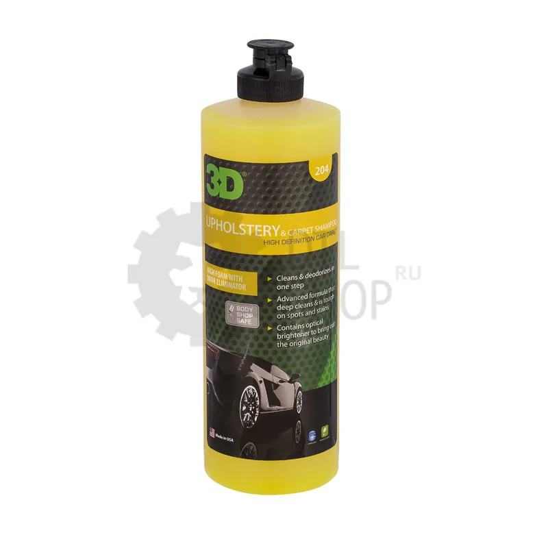 3D Upholstery & Carpet Shampoo - Средство для очистки ковров, сидений и обивки, 473 мл - 1
