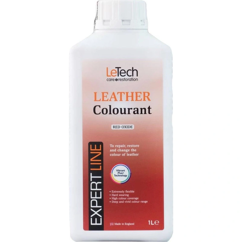 LeTech Leather Colourant Red Oxide - краска для кожи, оксидный красный, 1 л - 1