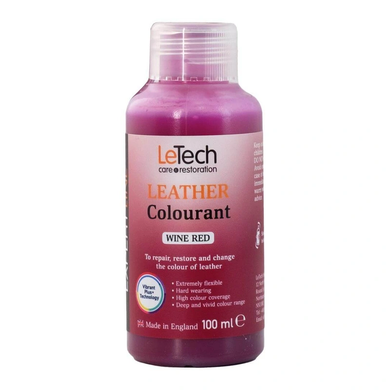 LeTech Leather Colourant Wine Red - Краска для кожи, 100 мл - 1