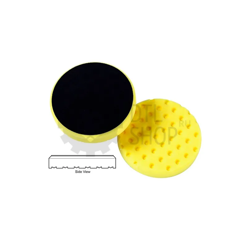 Lake Country CCS Cutting Pad - полировальный поролоновый круг, режущий, желтый, 90 мм - 1