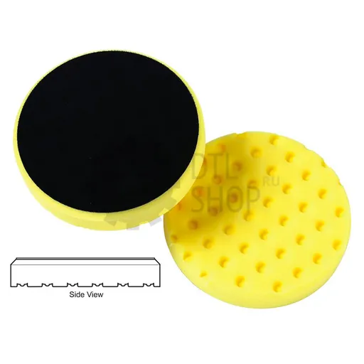 Lake Country CCS Cutting Pad - полировальный поролоновый круг, режущий, желтый, 165 мм - 1