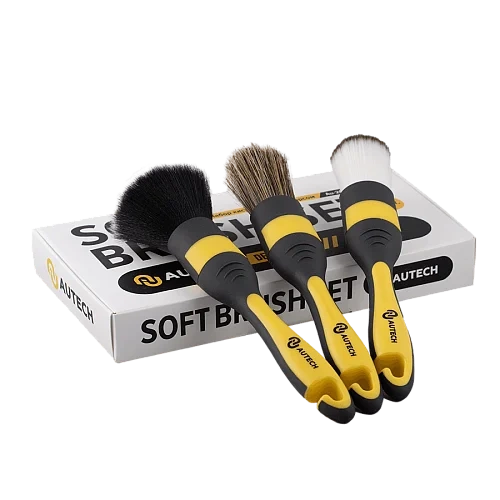 AuTech Soft Brush Set - Набор кистей с мягким ворсом, комплект из 3-х штук - 1