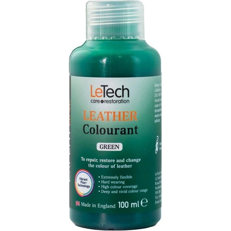 LeTech Leather Colourant Green - краска для кожи, зеленый, 200 мл - 1