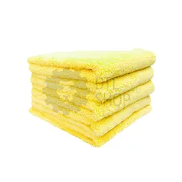 PureStar Plush Light Edge Less Buffing Towel - Набор двусторонних микрофибровых салфеток, желтые, 40х40 см, 5 шт.
