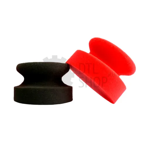 PureStar Sponge Applicator - Набор аппликаторов для нанесения воска или чернения шин, красный + черный, 2 шт - 1
