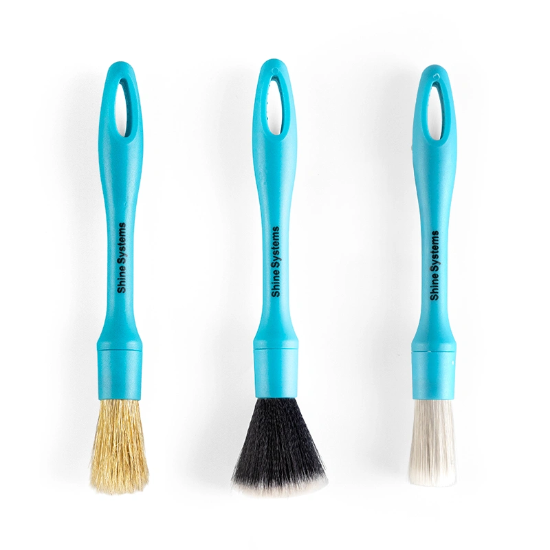 Shine Systems Detail Brush Kit - набор профессиональных кистей для автомобиля, 3 шт - 1
