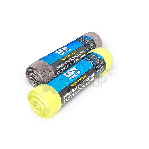 Dry Monster Drying Towel - Полотенце для сушки авто, серое, 60х80 см - 1