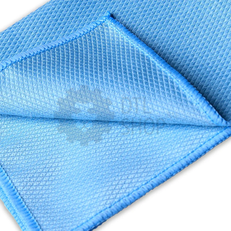 Dry Monster Glass Diamond - Микрофибровая салфетка для стекол, голубая, 30х40 см - 3