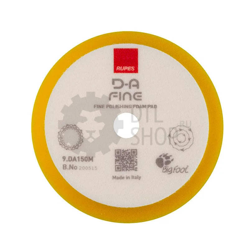 RUPES Диск полировальный, поролоновый, желтый, 130/150 мм - 2