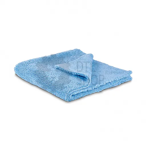 Dry Monster Deutsch Microfiber - двусторонняя микрофибровая салфетка без оверлока, голубая, 520 гр/м, 40х40 см - 1