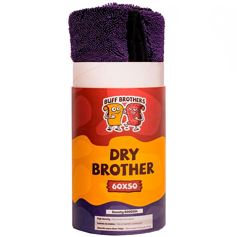 Buff Brothers Dry Brother Dark Blue - Односторонняя микрофибра для сушки, синяя, 60x50 см - 1