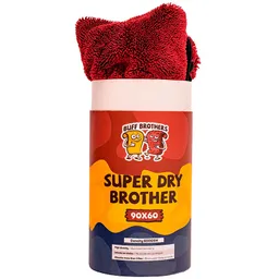 Buff Brothers Super Dry Brother Maroon - Односторонняя микрофибра для сушки, бордовая, 90x60 см