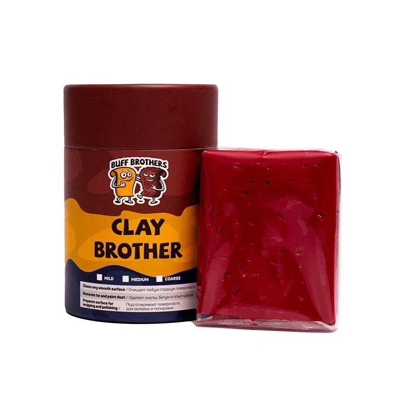 Buff Brothers Clay Maroon - Глина полировальная полуабразивная, 100 гр - 1